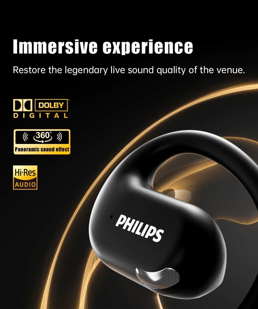 Philips TAT2739 Open-Ear Wireless Headphones AI Call Noise Reduction 360 Spatial Sound Hi-Fi Type-C Charging 30H Battery Ergonomic Design White Black Blue