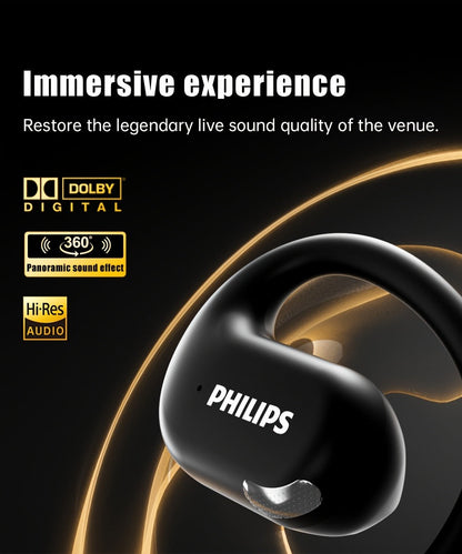 Philips TAT2739 Open-Ear Wireless Headphones AI Call Noise Reduction 360 Spatial Sound Hi-Fi Type-C Charging 30H Battery Ergonomic Design White Black Blue