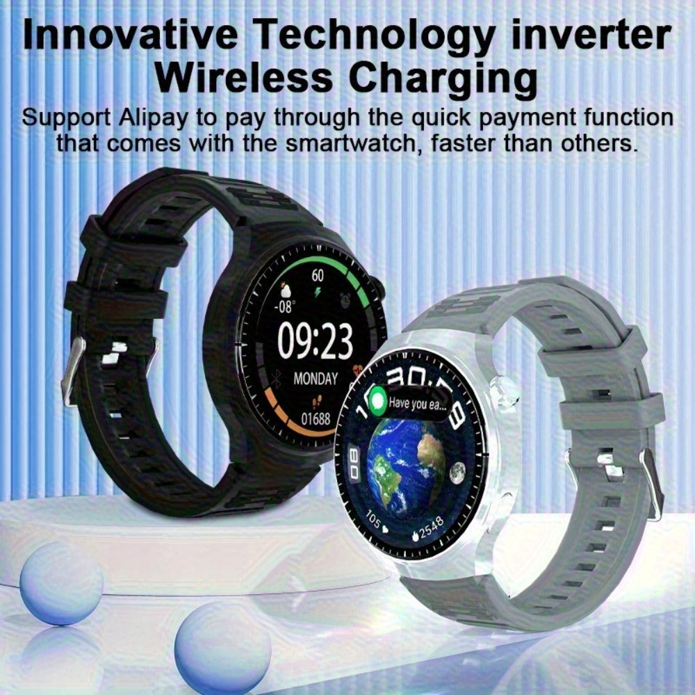 Round Smartwatch 2.01" Extra Large Screen with Wireless Calling, 100+ Sport Modes, Sleep Monitor Heart Rate, Built-in Games Weather Calculator Pedometer, Unisex Smart Watch for Men Women – Black Silver 5 Styles
