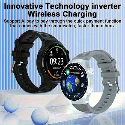 Round Smartwatch 2.01" Extra Large Screen with Wireless Calling, 100+ Sport Modes, Sleep Monitor Heart Rate, Built-in Games Weather Calculator Pedometer, Unisex Smart Watch for Men Women – Black Silver 5 Styles