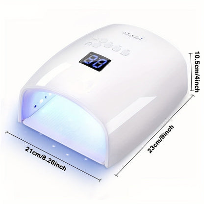 Rechargeable UV LED Nail Lamp with 33 Light Beads, Four-Button Display and Three Style Options