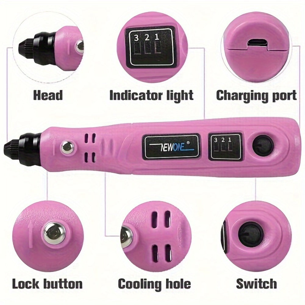 Cordless Rotary Tool Kit 3.6V USB Charging – Sanding Polishing Drilling Engraving Multi-Purpose Power Tool for Home Workshop Hobbyists 25/53/86 Pcs