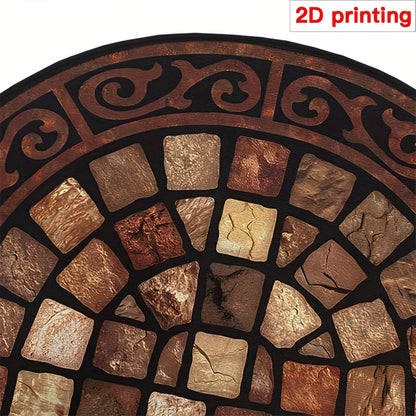 Door Mat Semi Circle Non-Slip | Luxury Velvet Entryway Living Room