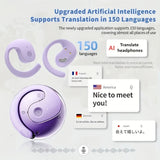 Purple translation headphones