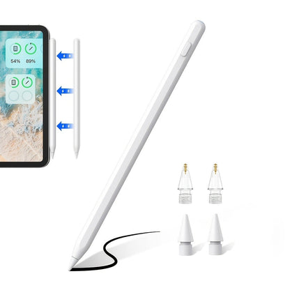 iPad Stylus Pen 2nd Generation, Palm Rejection Magnetic Charging USB Rechargeable, Compatible with iPad Air 5/4/3, iPad Mini 7/6/5, iPad Pro 11"/12.9"/13", iPad 10/9/8/7/6 A16, Apple Pencil Alternative for Drawing Writing Notes