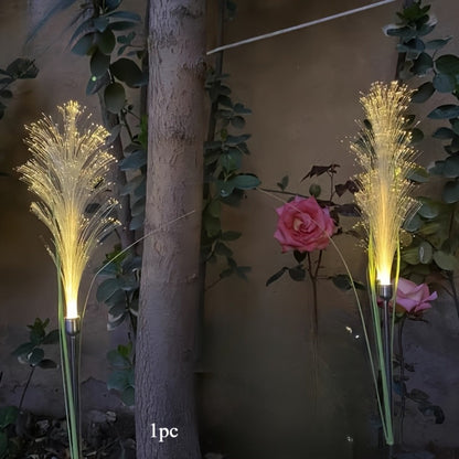 Solar Garden Lights Golden Grass Stakes, IP54 with 1- or 2-Piece Options and Separate Panels