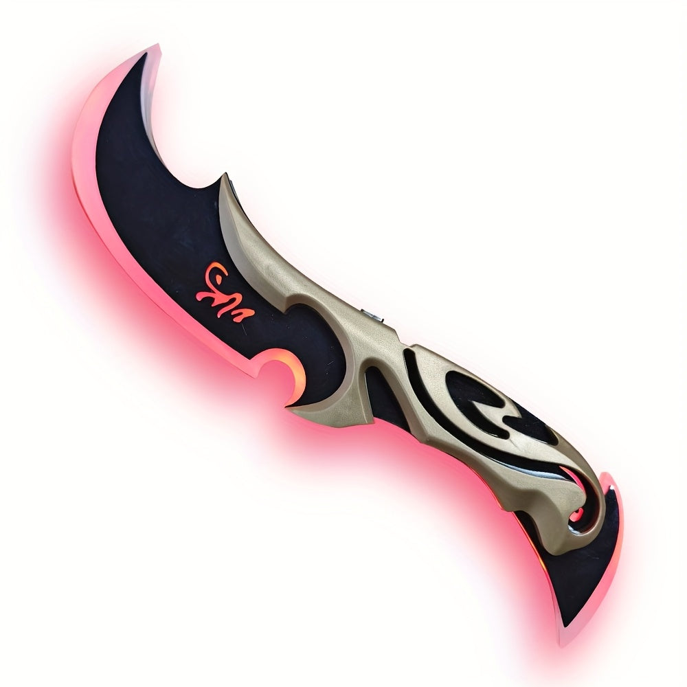 Costume Accessories Rechargeable LED Half Moon Blade Prop, 30cm, with Five Light Color Options