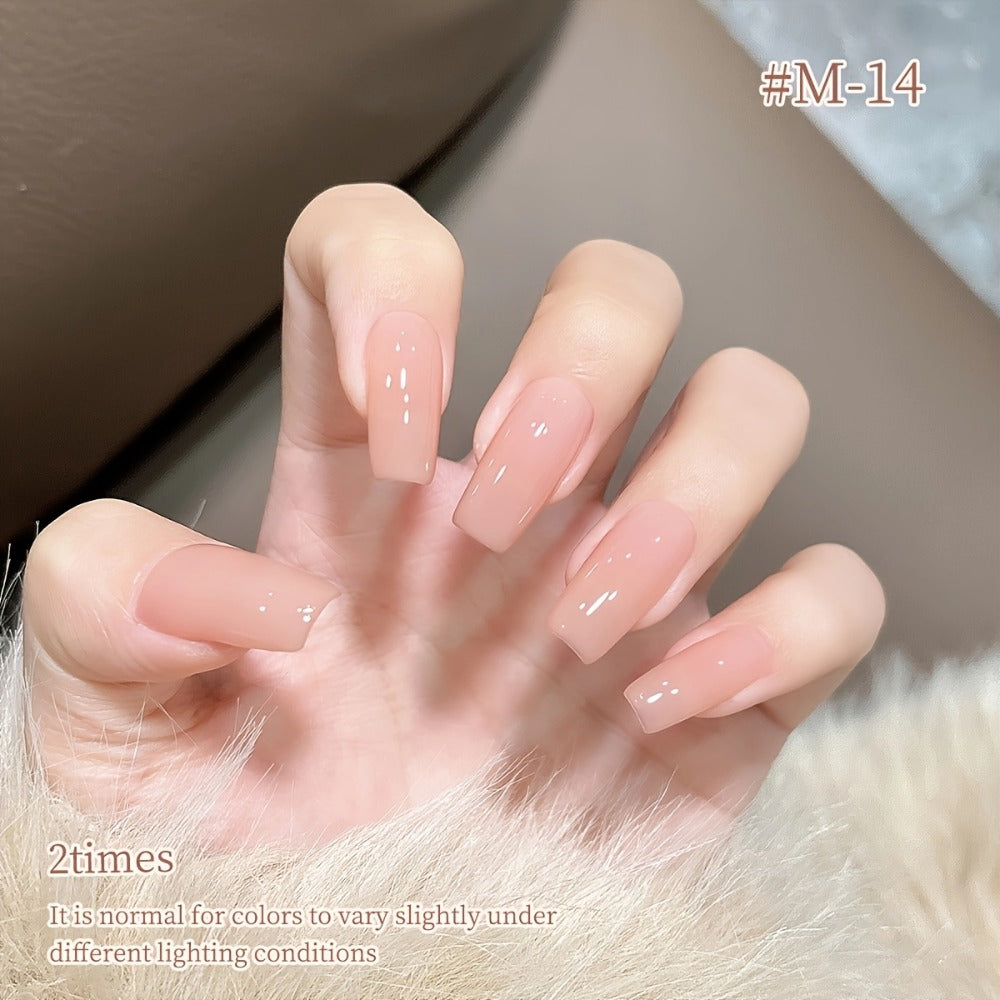 Gel Nail Polish 6-Piece 15ml Jelly Set with Glass Finish in Shades M14, M16, M17, M18, M19 and M20