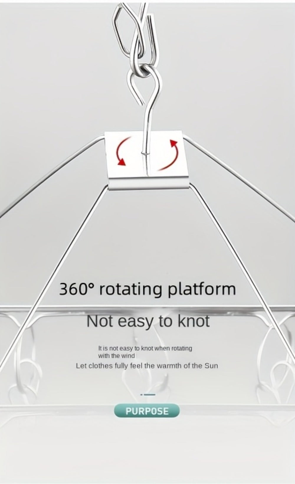 Stainless Steel Hanging Laundry Drying Rack with Square or Round Frame and 30, 40 or 50 Garment Clips