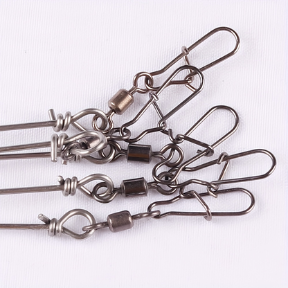 Fishing Lure Set 7-Piece Five-Arm Umbrella Rigs with Spinner Blades, Reinforcing Pins and Mixed Head Colors