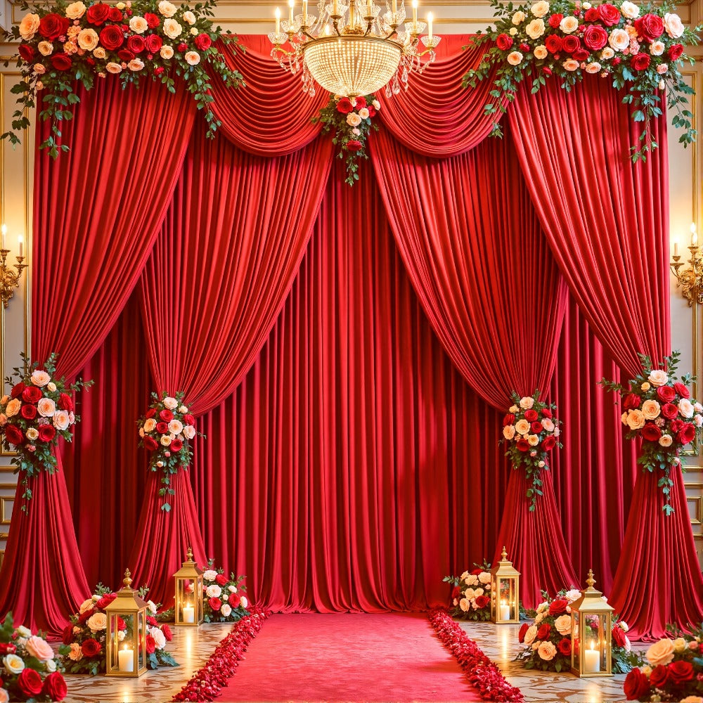 4-Pack 5x10ft Elegant Spandex Photography Backdrop | Wear-Resistant, Wrinkle-Free, Soft & Opaque Party Decoration Banners for Weddings, Birthdays, Stages, Exhibitions & Events