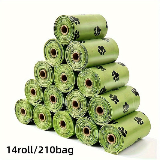 Dog Poop Bags Scented Leak-Proof 210 or 420 Count - 14 or 28 Rolls Pet Waste Bags for Dogs & Cats Odor Control Trash Can Liners Essential Pet Cleaning Supplies