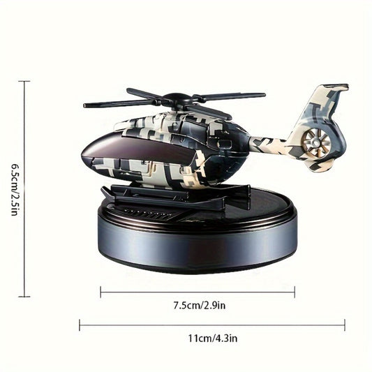 Car Air Freshener Solar Helicopter Dashboard Diffuser with Refillable Chamber and Three Color Options