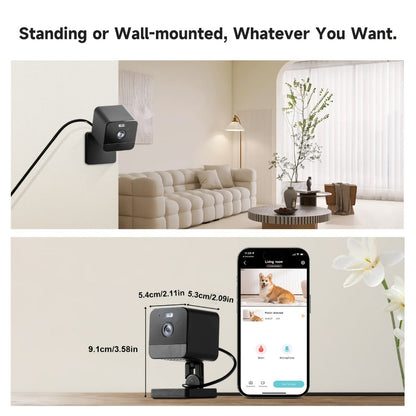 Indoor Security Camera 4-Pack Dual Band WiFi – Full Color Night Vision, Motion Detection Alerts, Two-Way Audio, Built-In Siren, Baby & Pet Monitor, 256GB SD & Cloud Storage for Home