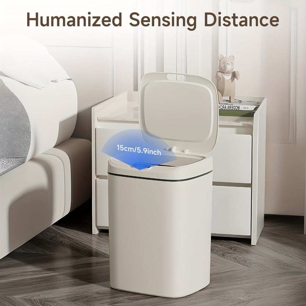 Motion Sensor Trash Can Touchless – Smart Hands-Free Trash Bin with Sealing Lid & Odor-Blocking Technology, Trash Bag Fixing Ring, Easy Clean Durable Design for Kitchen, Office & Bathroom