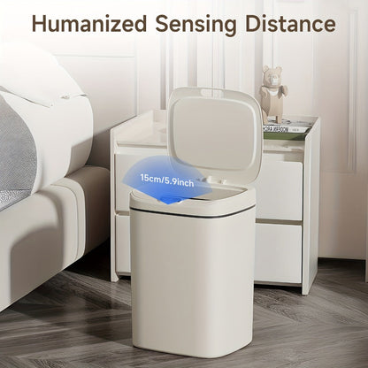 Motion Sensor Trash Can Touchless – Smart Hands-Free Trash Bin with Sealing Lid & Odor-Blocking Technology, Trash Bag Fixing Ring, Easy Clean Durable Design for Kitchen, Office & Bathroom