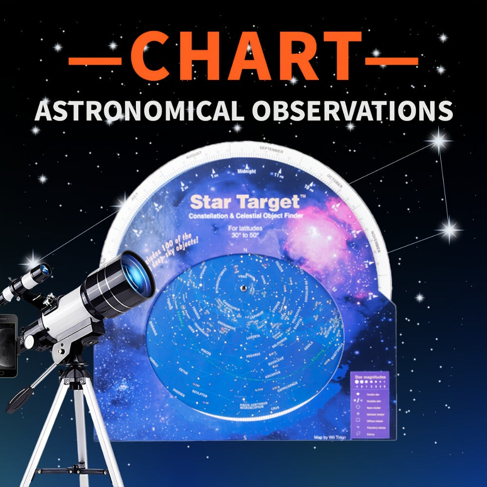 150X Astronomical Telescope 70mm Aperture with Tripod Phone Adapter Wireless Remote Control High Magnification Portable Refractor Telescope for Adults Kids Stargazing Moon Watching