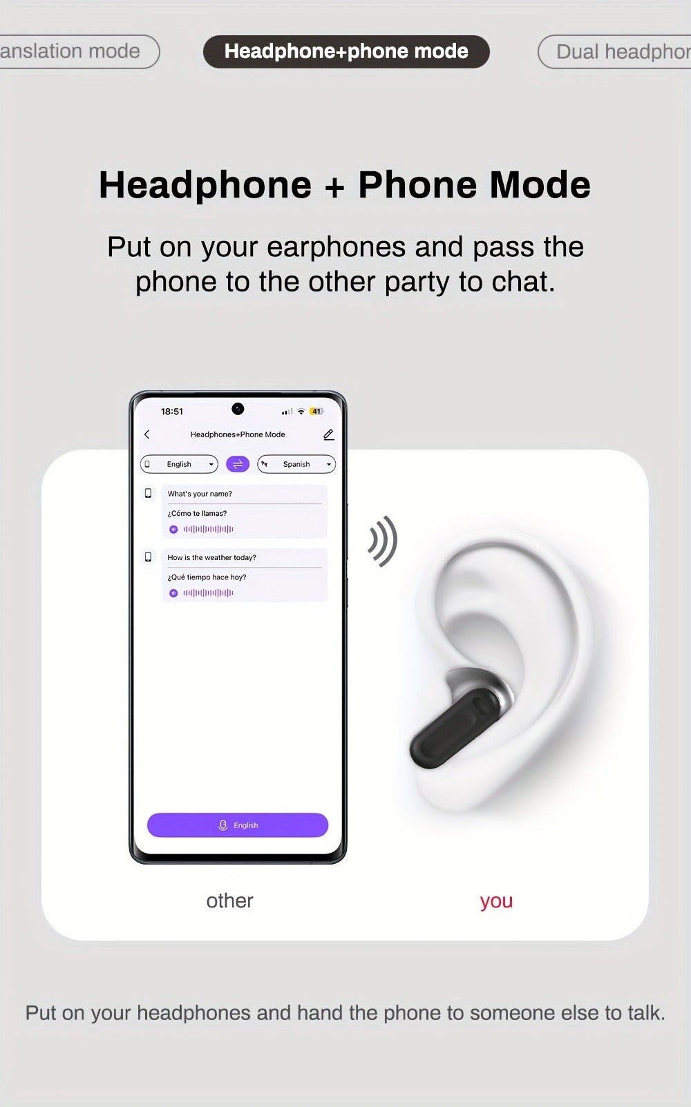 AI Translation Earphones Real-Time 134 Languages TWS Wireless Bluetooth Earbuds HTC NE20 HD Screen Touch Control High Fidelity Sound Long Battery Life for Travel Business Daily Wear