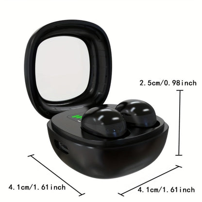 Wireless Earbuds Ultra-Small HiFi In-Ear with Touch Control, Built-In Mic and LED Case in Three Colors
