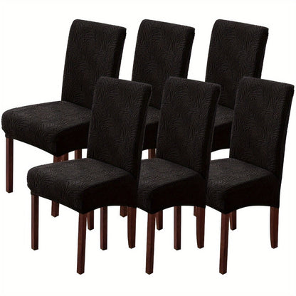 Chair Cover Set of 4 or 6 Stretch Jacquard Dining Slipcovers in Eight Available Color Choices