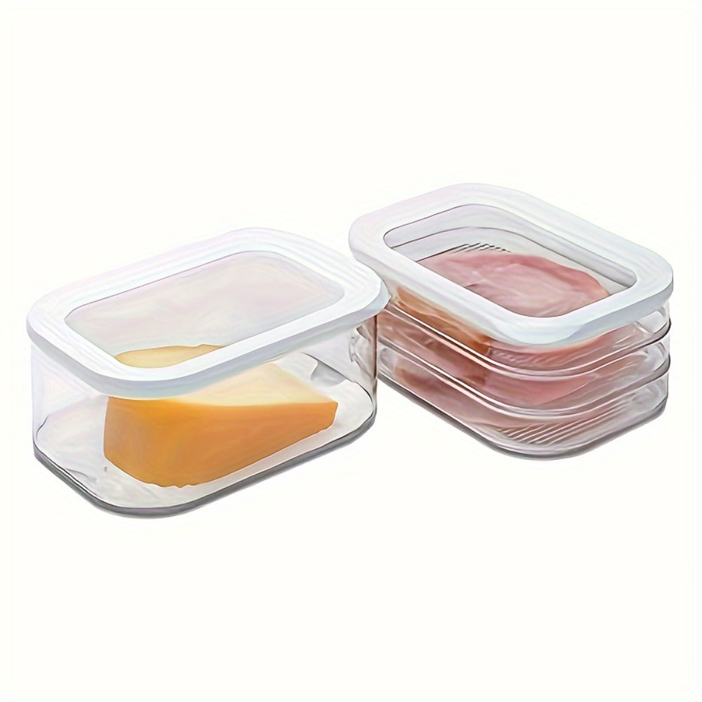 Food Storage Containers Single Reusable Fridge Box with Secured Lid for Meat, Produce and Leftover Organization