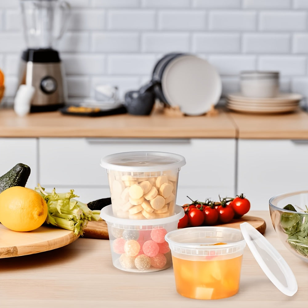 Deli Container Food Storage Organizer 48-Piece 16oz BPA-Free Set for Microwave, Freezer and Dishwasher