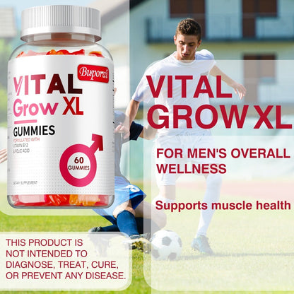 Dietary Supplement Men’s Gummies with Sodium, Calcium and Magnesium in a 60-Count Bottle for Daily Supplement Routines