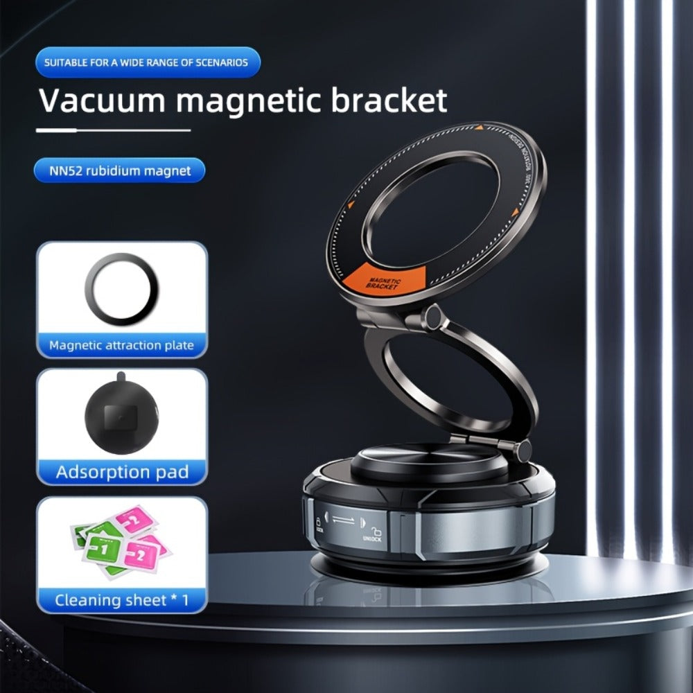 Magnetic Car Phone Holder 22 N55 Magnets 2400gf Force & 78LB Suction – 360° Adjustable Aluminum Alloy Mount with Cooling Vent Design | Compatible with iPhone 16 Pro Max / 15 / 14 / 13 / 12 Plus