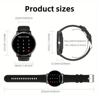 Smart Watch Round Display with Wireless Calling, Voice Assistant and Single or Two-Watch Options