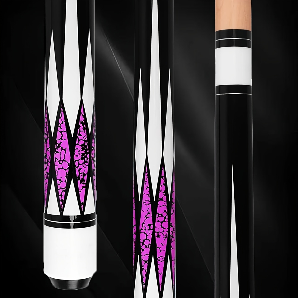 Pool Cue 58 Inch 13mm Tip 20oz - 1/2 Split Maple Billiard Cue Stick for Men & Women, Durable Multi-Color Design, Great for Home Game Room, Family & Friends Billiards, Red Black Blue Purple Green