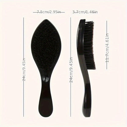 Wave Styling Brush with Curved Handle in Single-Brush or Five-Piece Hair Grooming Set Options