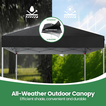 Straight-Leg 10x10ft Pop-Up Canopy Tent with 420D Oxford Top, Three Heights and Eight Colors