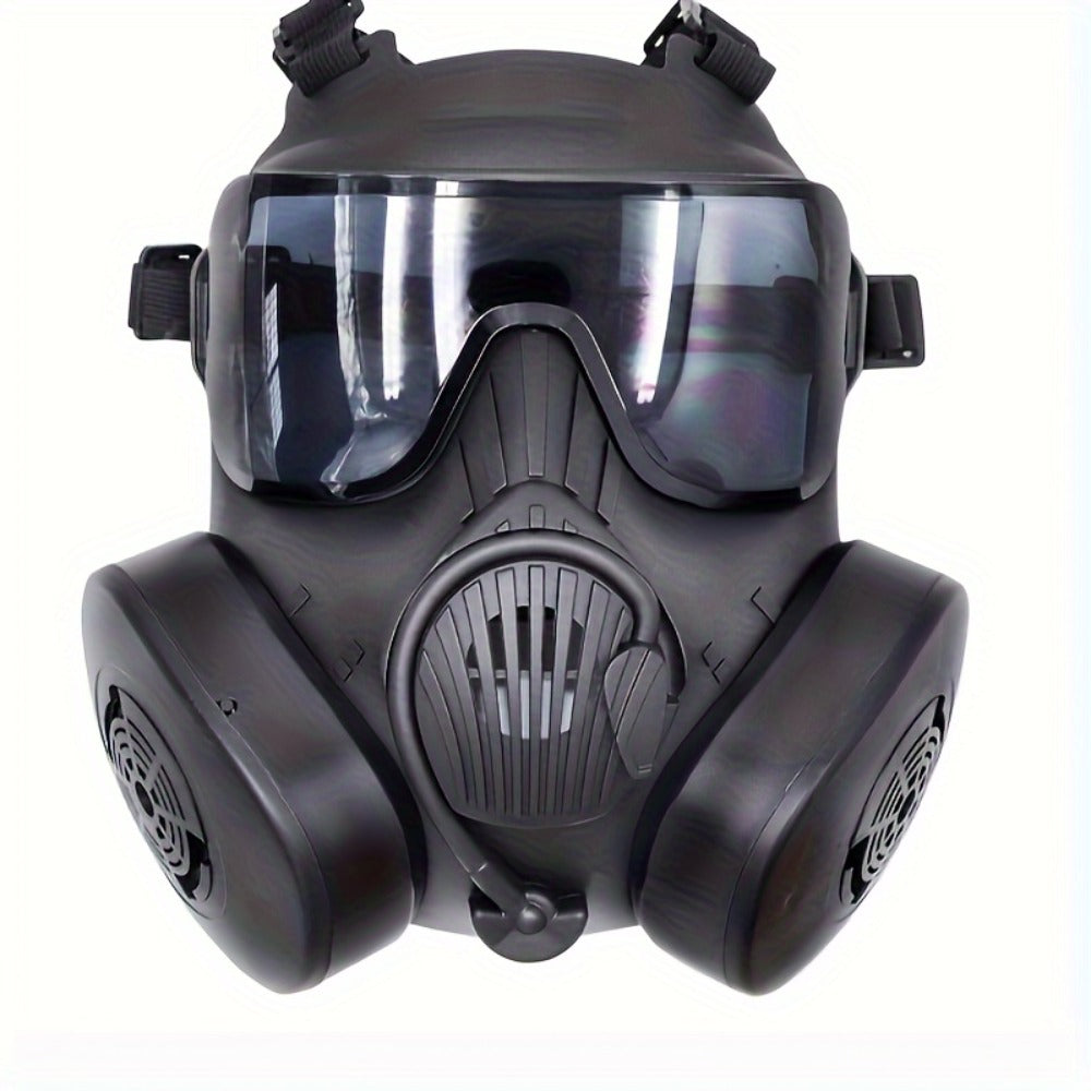 Plastic Tactical-Style Full-Face Costume Mask with Clear or Multicolor Lens Frame Options for Adults