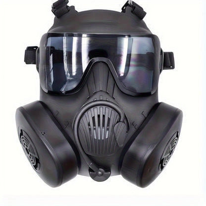Plastic Tactical-Style Full-Face Costume Mask with Clear or Multicolor Lens Frame Options for Adults