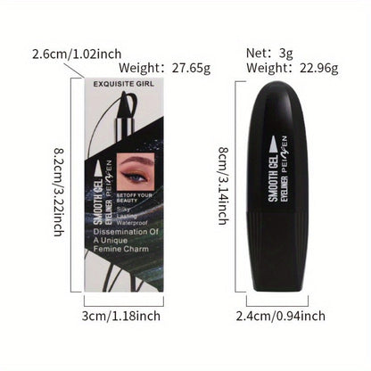 Six-Color Twist-Up Cream Liner Set for Makeup in Brown, Black and Red-Brown Shades with 3g Sticks