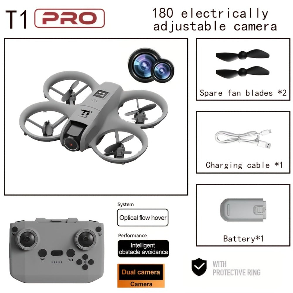 4K RC Airplane Auto Hover Dual Batteries Optical Flow WiFi FPV Camera One-Key Return Roll Anti-Shock Anti-Collision | Remote Control Plane for Kids Adults Beginners | Birthday Christmas Gift