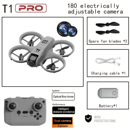 4K RC Airplane Auto Hover Dual Batteries Optical Flow WiFi FPV Camera One-Key Return Roll Anti-Shock Anti-Collision | Remote Control Plane for Kids Adults Beginners | Birthday Christmas Gift