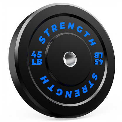 Bumper Plates – Rubber Olympic Weight Plates 10–45 lbs, 2-Inch Steel Center Ring, for Strength Training & Weightlifting, Home Gym Barbell Discs