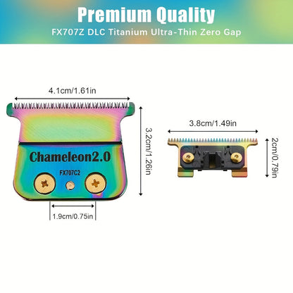 BaBylissPRO Zero-Gapped Replacement Trimmer Blades FX707C — Compatible with FX787 & FX726, Professional Barberology Grade, Ultra-Close Precision Cutting, Easy Snap-In Install for Barbers & Home Use