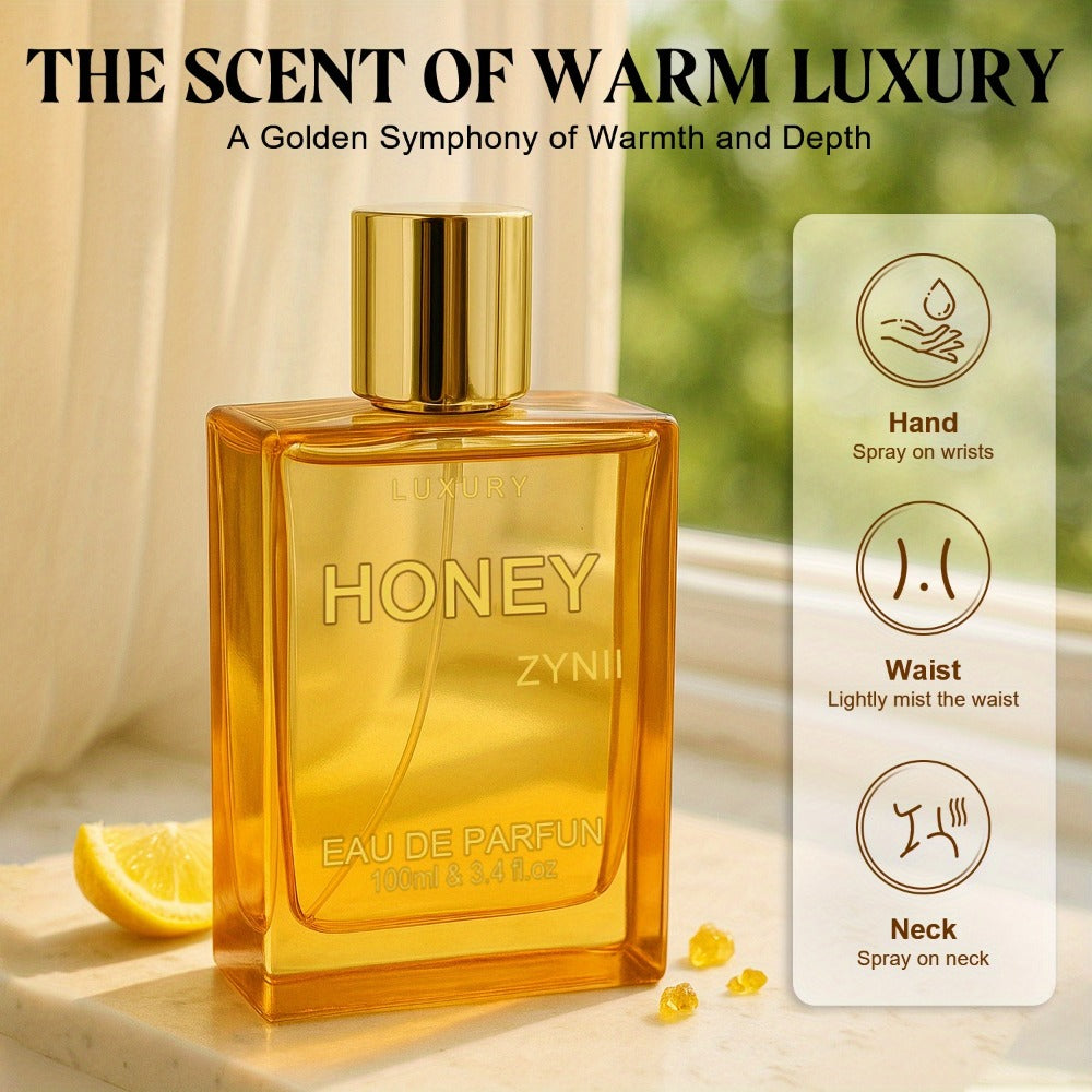 Perfume Unisex Amber Nectar or Liquid Golden with Honey, Agarwood, Bergamot, Patchouli and Vanilla