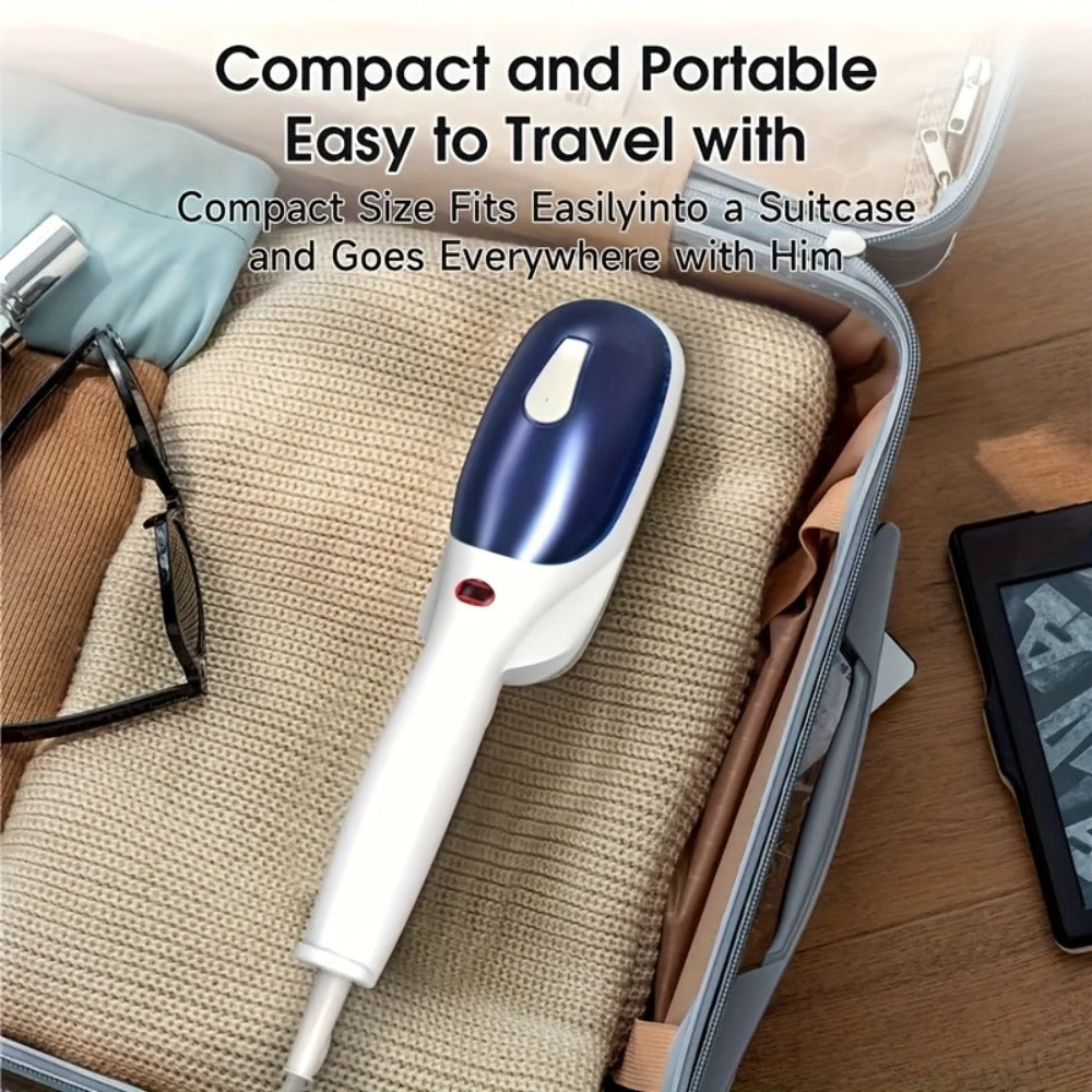 Garment Steamer Handheld Steam Iron Portable Wrinkle Remover Horizontal Vertical Steam Dry Ironing Efficient Heating for Home Office Travel Clothes Green