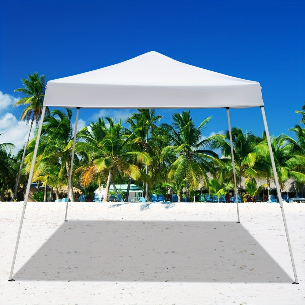 10-by-10-Foot Pop-Up Canopy Tent with Blue or White Standard and Thickened-Fabric Checkout Options