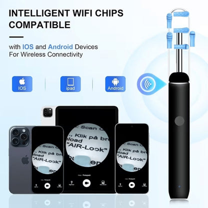 White Visual Ear Camera Tool with Built-In Light in Basic or Seven-Piece Accessory Configurations