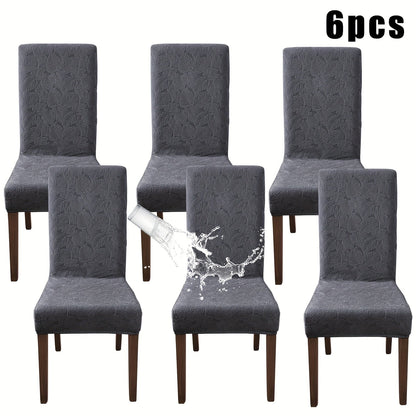 Stretch Dining Chair Covers Set of 4/6 - Plant Print Slipcovers for Dining Room Kitchen Chairs, Elastic Parsons Chair Protector, Home Decor