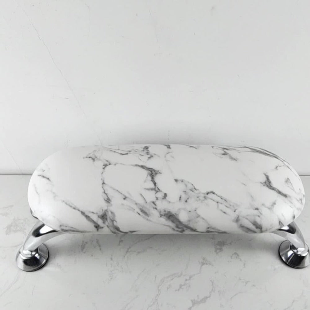 Padded Nail Armrest with Chrome-Finish Four-Leg Stand in Pink, Black or White Checkout Options