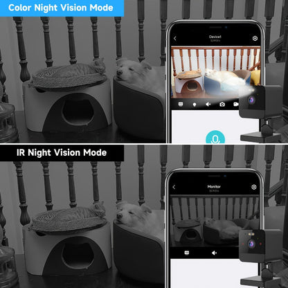 Indoor Security Camera 4-Pack Dual Band WiFi – Full Color Night Vision, Motion Detection Alerts, Two-Way Audio, Built-In Siren, Baby & Pet Monitor, 256GB SD & Cloud Storage for Home