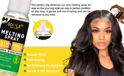 Lace Wig Glue Kit 10pcs Complete Set with Lace Melting Spray Liquid Adhesive Remover Strong Hold Quick Dry for Beginners | Lace Front Full Lace Wig Fixing Tools