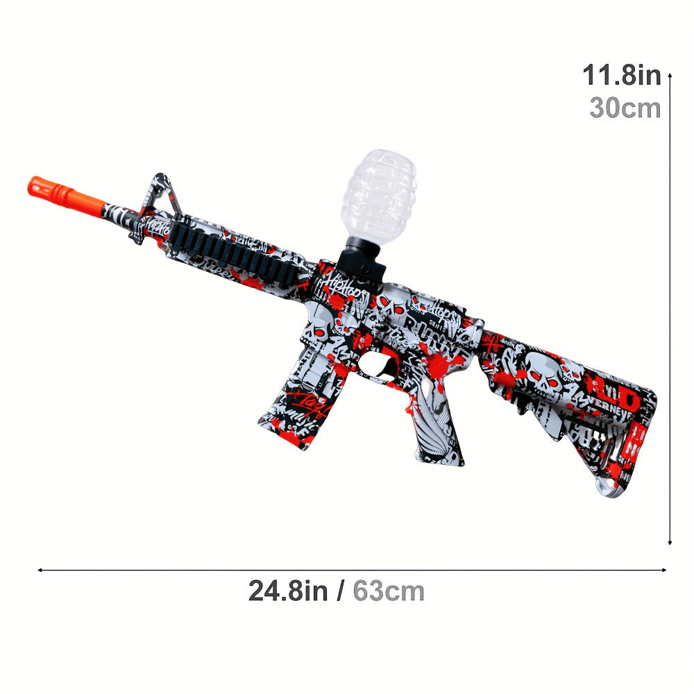 Fully Automatic Electric Gel Blaster Shooting Toy – Rechargeable, Long Battery Life, Portable ABS Build, Indoor Outdoor Team Collaboration Game for Ages 12+, Halloween Christmas Birthday Party Gift