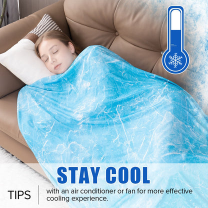 Patterned Double-Sided Summer Blanket with 69 Tie-Dye, Solid, Star and Snowflake Size Options