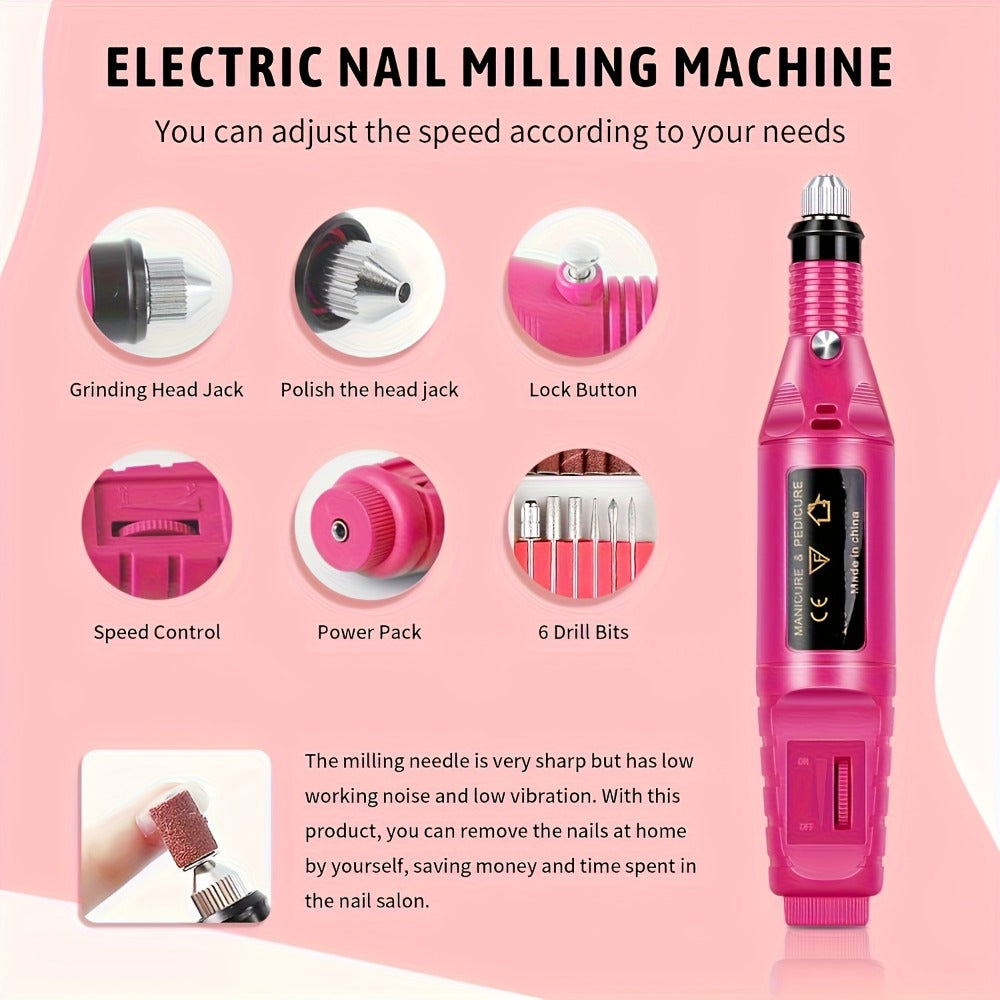 Gel Nail Polish Kit with Lamp and Grinder 35 Colors – Sparkly Matte Glossy Top Coat Base Gel Rhinestone Nail Decorations Complete Set for DIY Beginners Home Salon